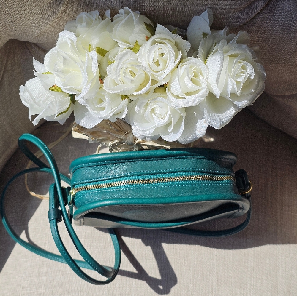 Vintage Coach Abbie Zip Crossbody Shoulder Bag Purse # 9017 ( Jade ) - Picture 7 of 14